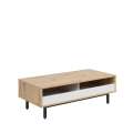 Sofabord Gap - 110x60 cm - eik artisan - hvit matt