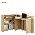 Skrivebord Work Concept 115/136 cm - Sammenleggbart skrivebord - eik