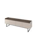 Tv-benk Lago 166x60 cm - beige matt - 3 dører og 2 skuffer