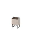 Nattbord Lago 52x69 cm - beige matt - 2 skuffer