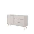 Skjenk Lante 138x81 cm - beige - 1 dør - 3 skuffer