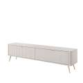 Tv-benk Lante 200x51 cm - beige - 2 dører