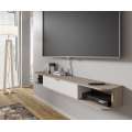 Tv-benk Ica - 156x20 cm - eik sonoma - hvit matt