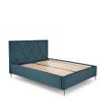 Seng Modulo W4 160x200 cm - velvet - metall ben - oppbevaringsplass