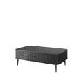 Sofabord Vesper - 103x60 cm - svart matt - 1 skuff - metall ben