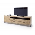 TV-benk Portland 224 cm - Eikefiner - høy - heltre