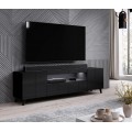 TV-benk Reja 184x58 cm - Svart høyglans - 2 dører