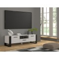 TV-benk Nuka 160x48 cm - hvit matt - svart matt