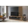 Tv-benk Celine 200x50 cm - med veggplate/spiler