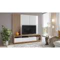 Tv-benk Celine 200x50 cm - med veggplate/spiler